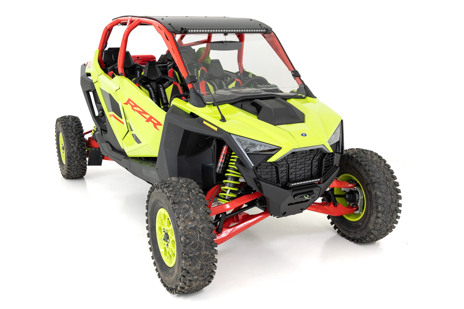 Rough Country LED Light Winch Mount Front 10β³ Black Slimline Polaris RZR Pro R