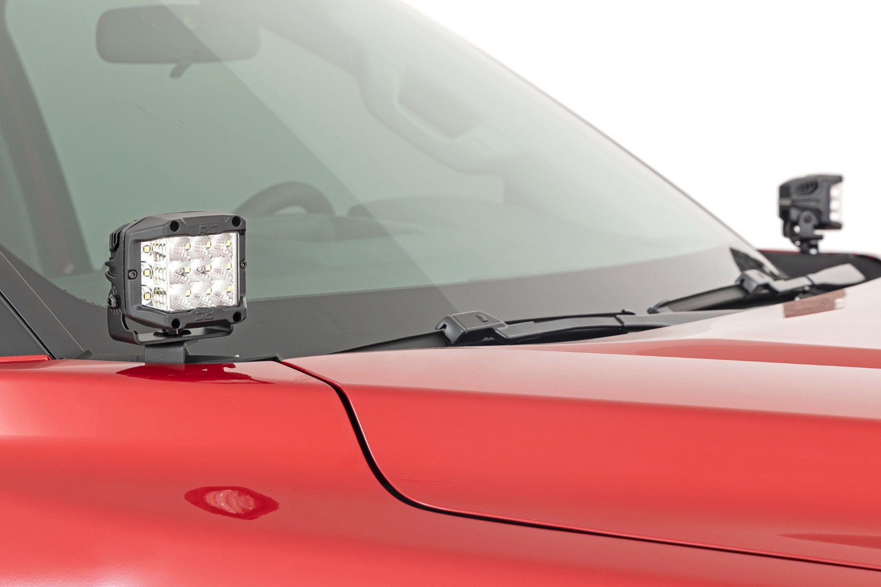 Rough Country LED Light Kit Ditch Mount 2β³ Spectrum Pair Spot Toyota Tundra (22-26)