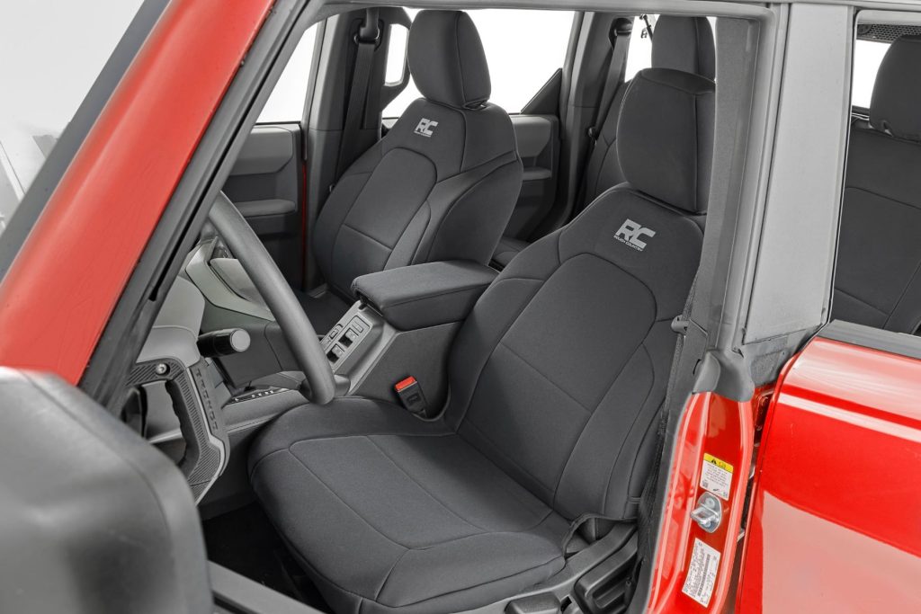 Rough Country Seat Covers Bucket Seats W/Fold Down RR Armrest FR & RR 4DR Ford Bronco (21-26)