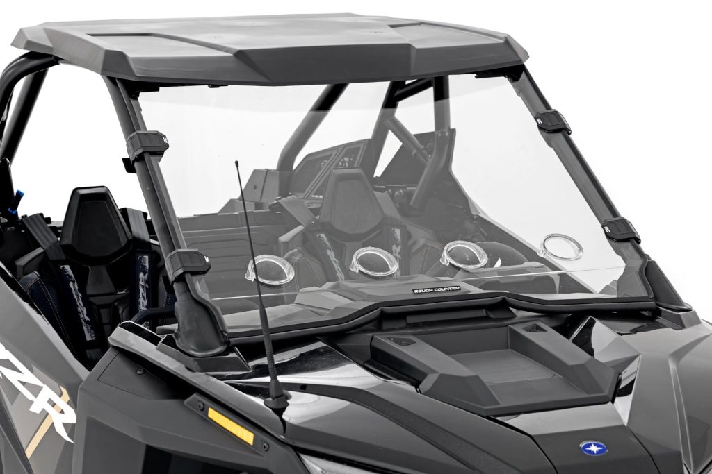 Rough Country Vented Full Windshield Scratch Resistant Polaris RZR Turbo R 4