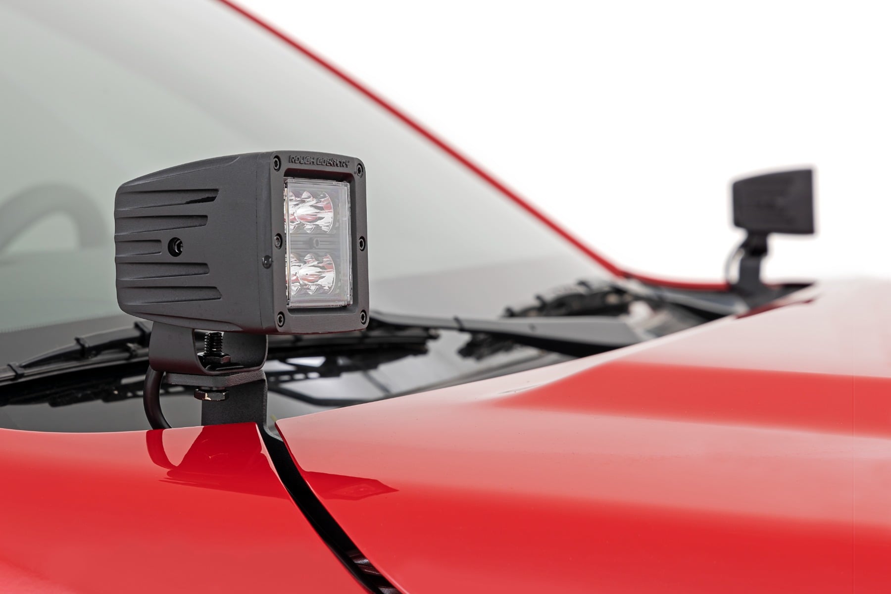 Rough Country LED Light Kit Ditch Mount 2β³ Black Pair Spot Nissan Frontier (22-26)