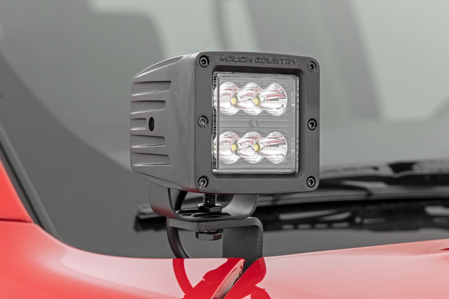 Rough Country LED Light Kit Ditch Mount 2β³ Black Pair Spot Nissan Frontier (22-26)