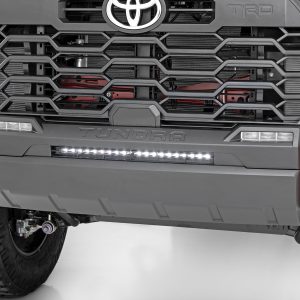Rough Country LED Light Kit Bumper Mount 20β³ Black Slim Line Toyota Tundra (22-26)