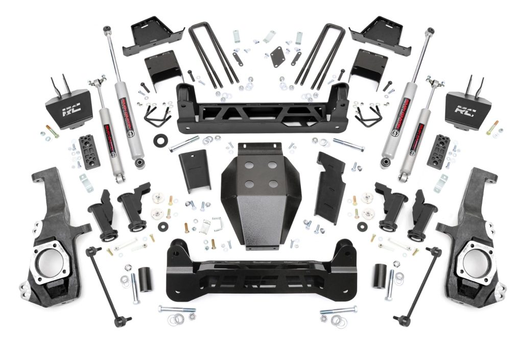 Rough Country 7 Inch Lift Kit Torsion Drop w/ Overloads Chevy/GMC 2500HD/3500HD (20-26)