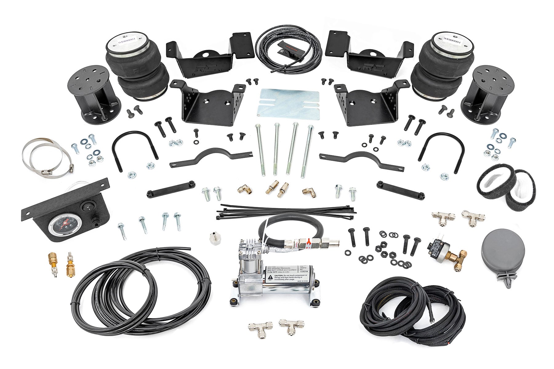 Rough Country Air Spring Kit w/compressor 3-5 Inch Lift Kit Chevy/GMC 2500HD/3500HD (20-26)