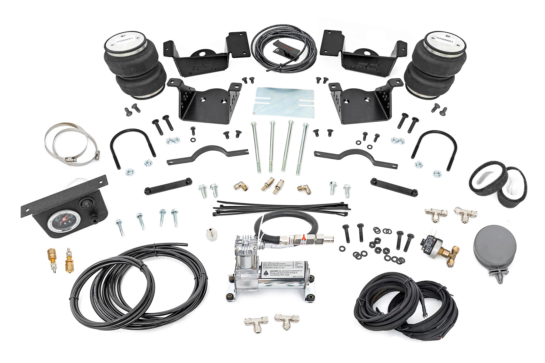 Rough Country Air Spring Kit w/compressor Chevy/GMC 2500HD/3500HD (20-26)