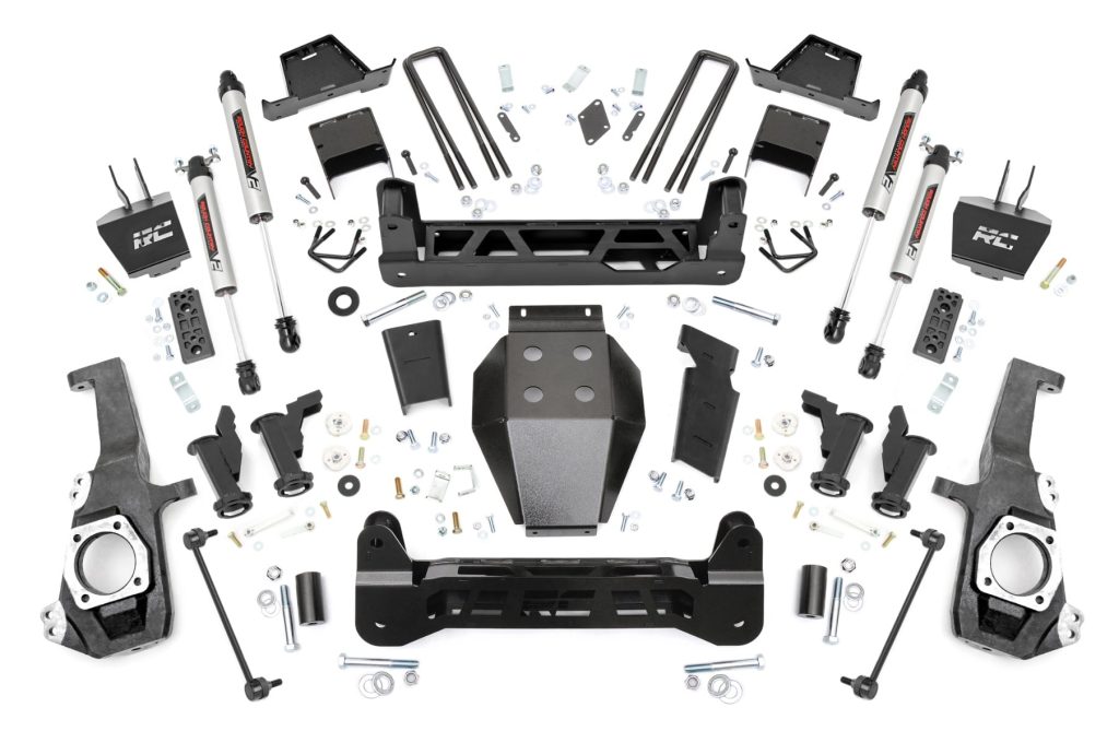 Rough Country 7 Inch Lift Kit Torsion Drop V2 Chevy/GMC 2500HD/3500HD (20-26)