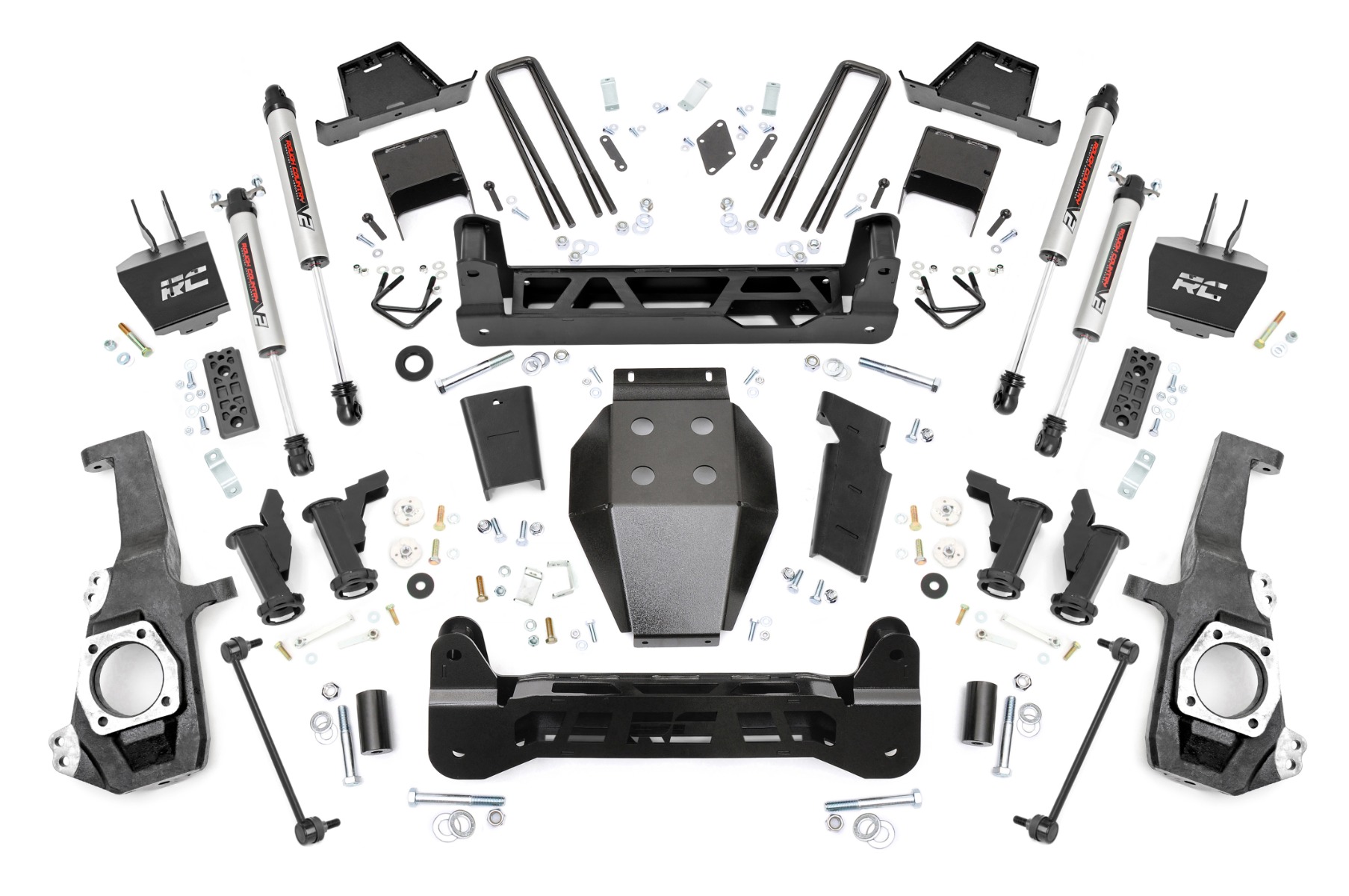 Rough Country 7 Inch Lift Kit Torsion Drop V2 w/ Overloads Chevy/GMC 2500HD/3500HD (20-26)