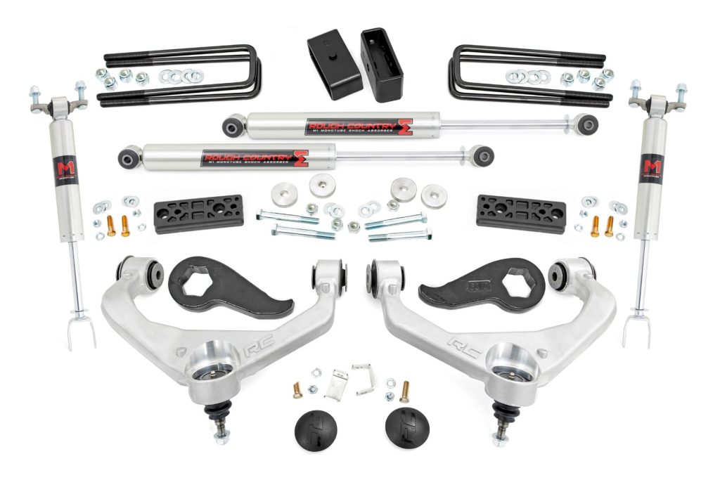 Rough Country 3 Inch Lift Kit UCAs M1 w/ Overloads Chevy/GMC 2500HD/3500HD (20-26)