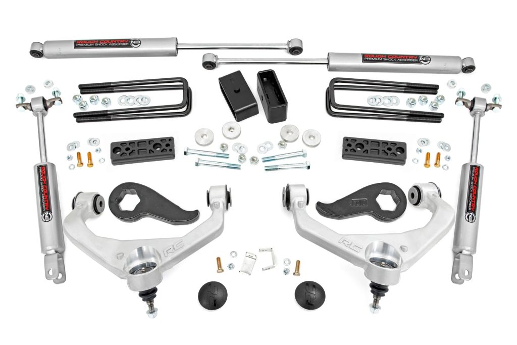 Rough Country 3 Inch Lift Kit w/ Overloads Chevy/GMC 2500HD/3500HD (20-26)