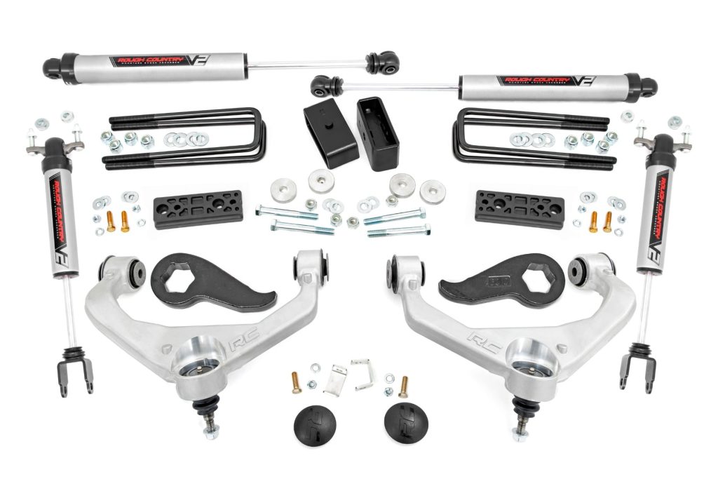 Rough Country 3 Inch Lift Kit UCAs V2 w/ Overloads Chevy/GMC 2500HD/3500HD (20-26)
