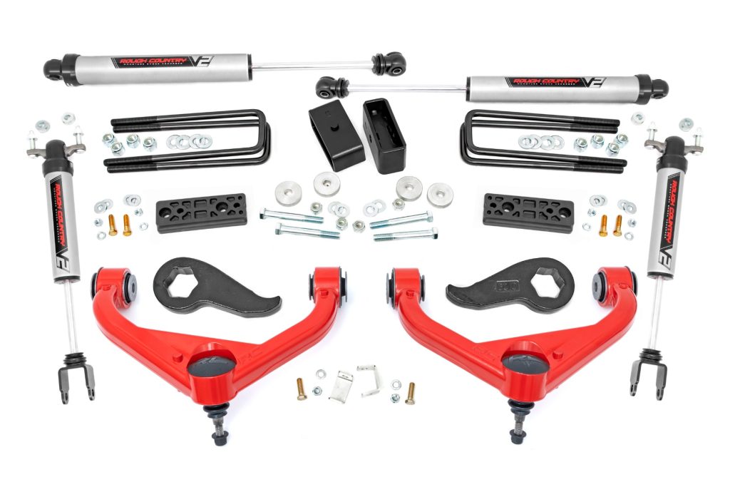 Rough Country 3 Inch Lift Kit UCAs V2 w/ Overloads Chevy/GMC 2500HD/3500HD (20-26)