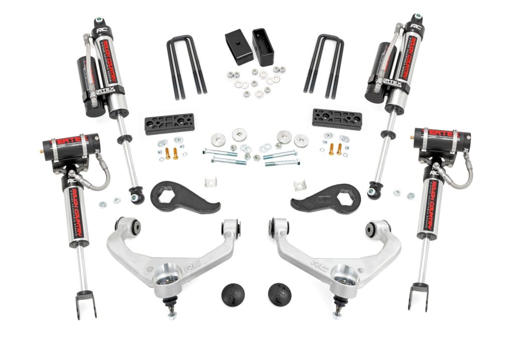 Rough Country 3 Inch Lift Kit Vertex w/ Overloads Chevy/GMC 2500HD/3500HD (20-26)
