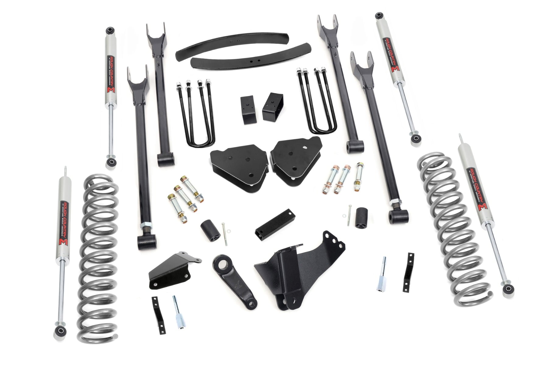 Rough Country 6 Inch Lift Kit Gas 4 Link M1 Ford F-250/F-350 Super Duty 4WD (05-07)