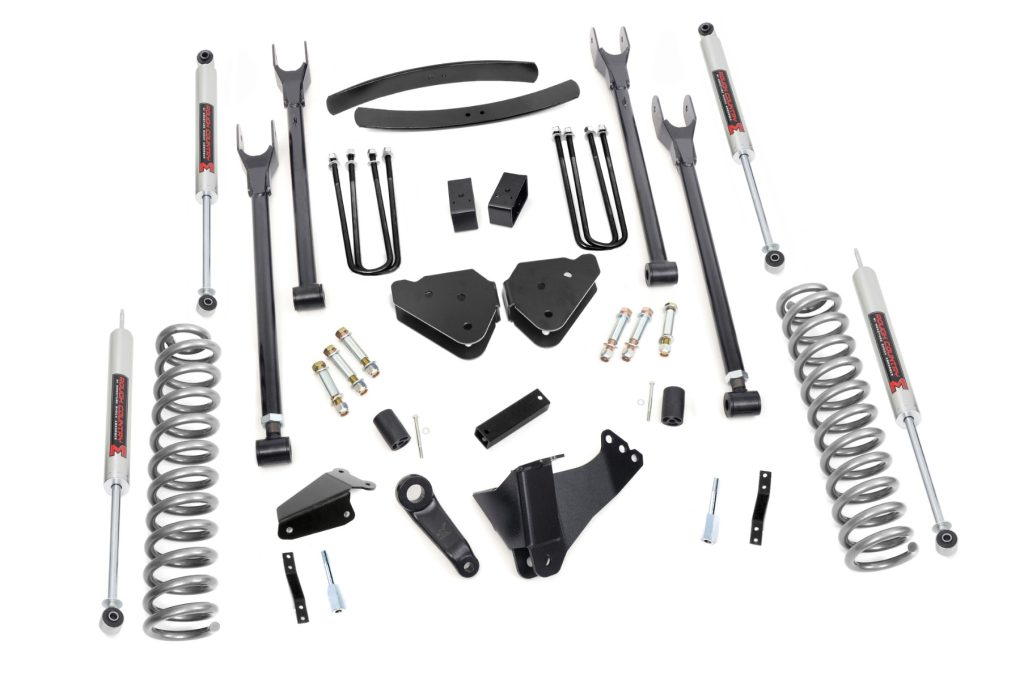 Rough Country 6 Inch Lift Kit Gas 4 Link M1 Add-A-Leaf Ford F-250/F-350 Super Duty (05-07)