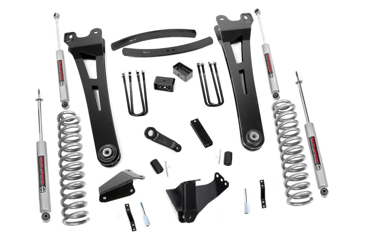 Rough Country 6 Inch Lift Kit Gas Radius Arm Ford F-250/F-350 Super Duty 4WD (05-07)