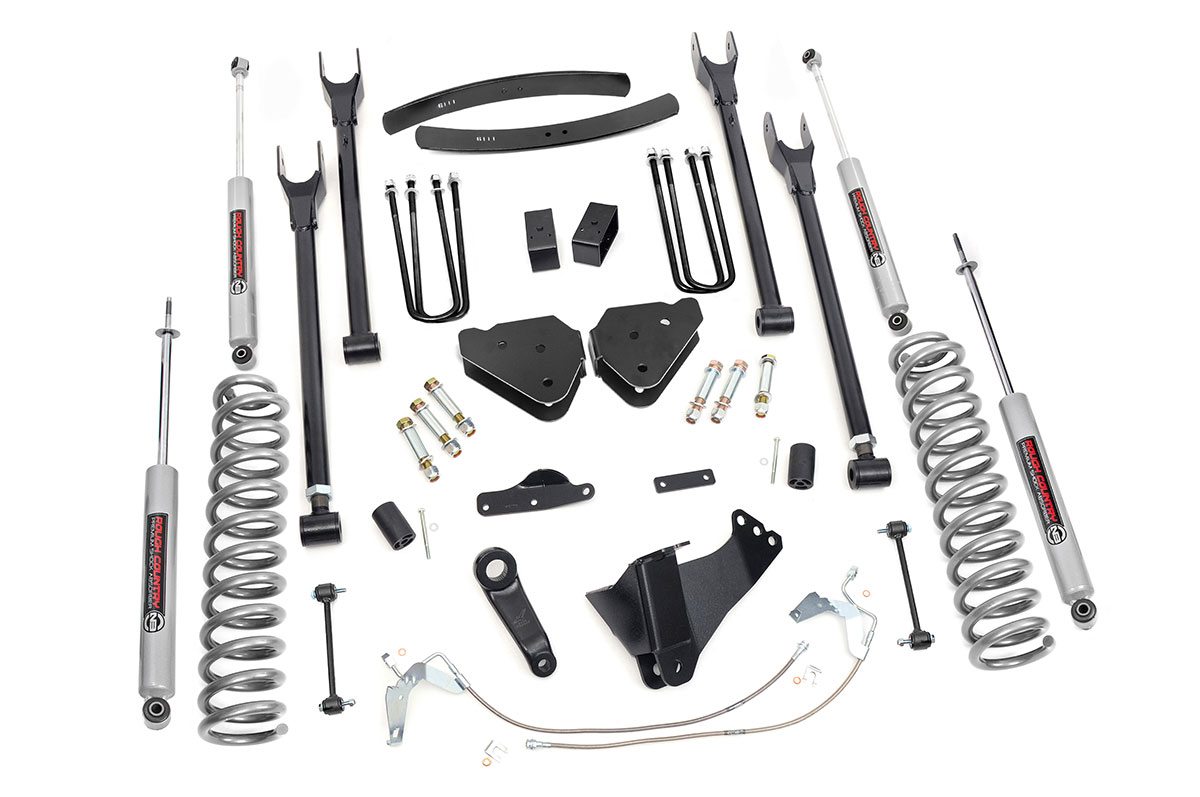 Rough Country 6 Inch Lift Kit Diesel 4 Link Ford F-250/F-350 Super Duty 4WD (08-10)