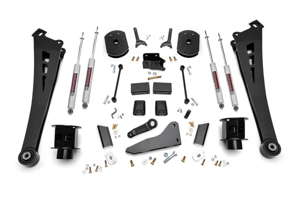 Rough Country 5 Inch Lift Kit RR Air Bags Ram 2500 4WD (2014-2018)
