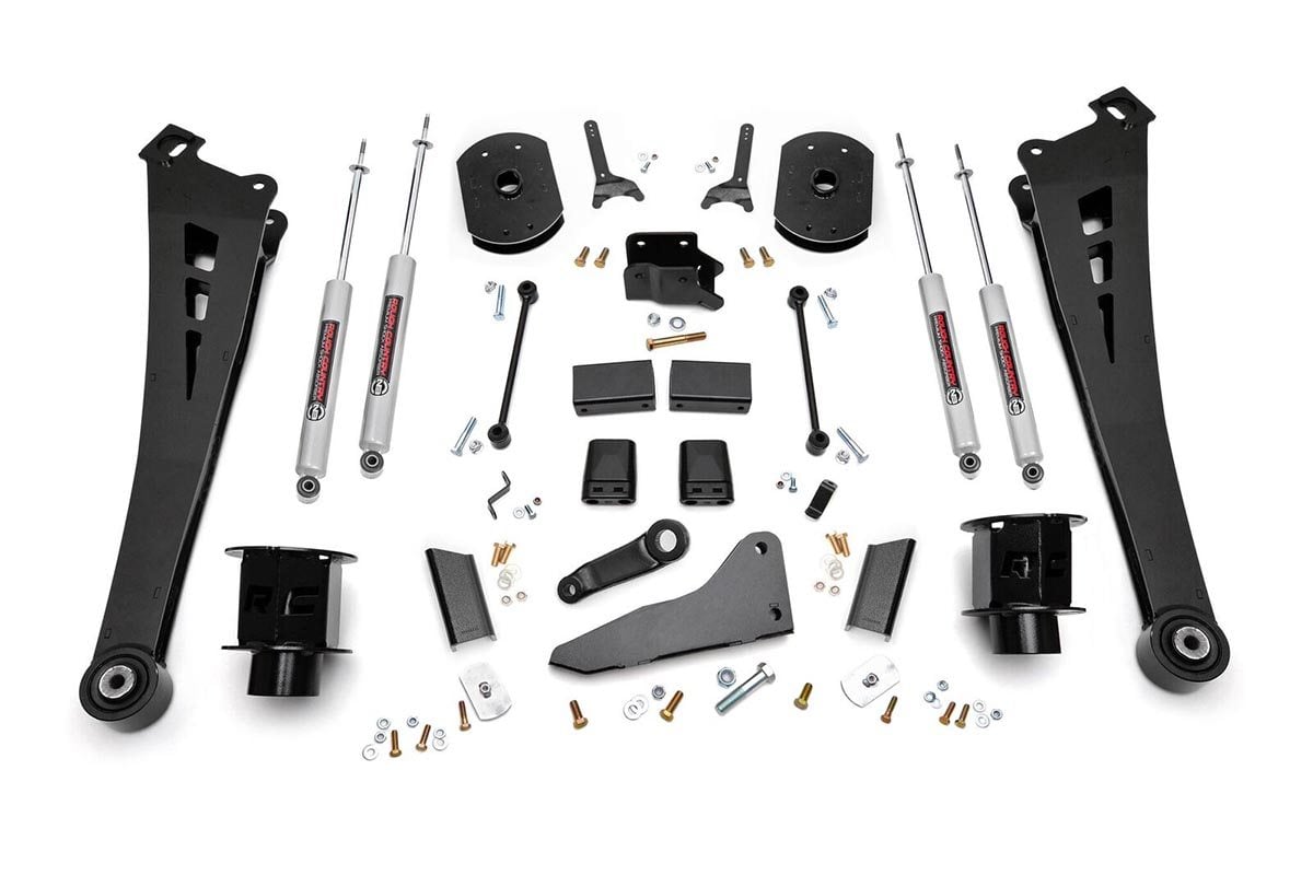 Rough Country 5 Inch Lift Kit RR Air Bags Ram 2500 4WD (2014-2018)