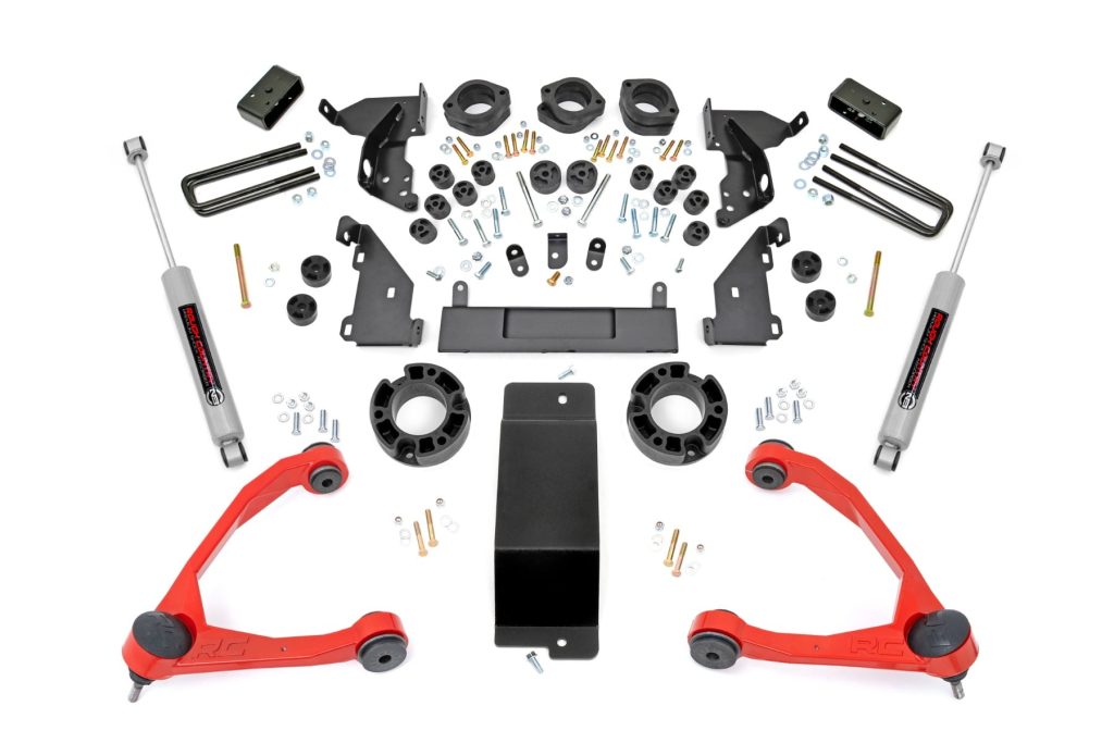 Rough Country 4.75 Inch Lift Kit Red UCA Combo Chevy/GMC 1500 (14-15)