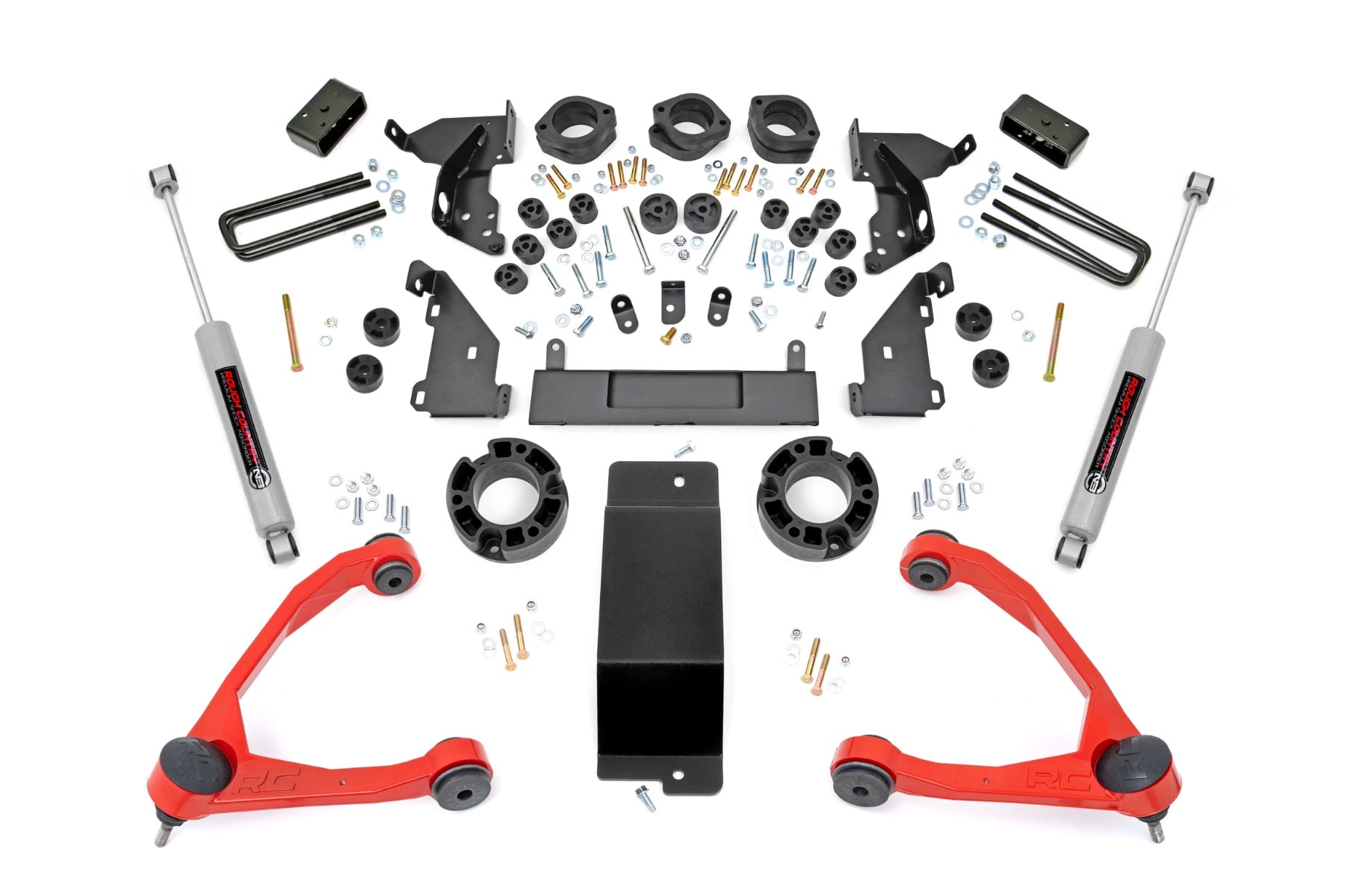 Rough Country 4.75 Inch Lift Kit Combo Red UCA Chevy/GMC 1500 (14-15)