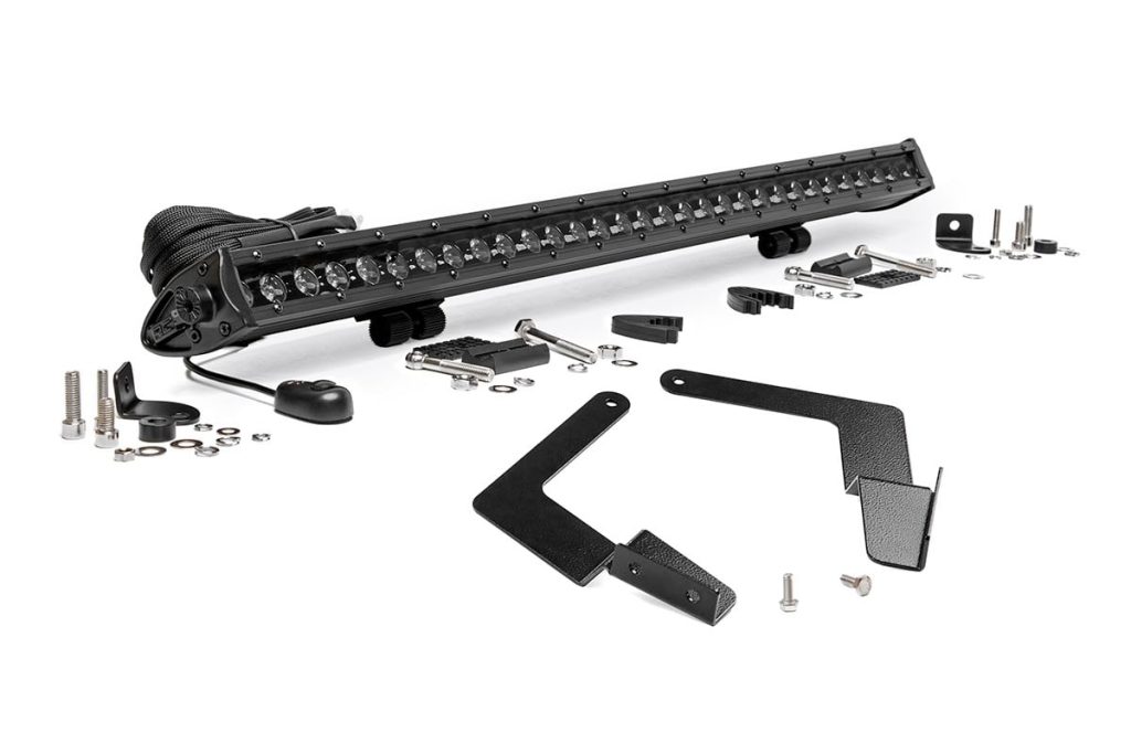 Rough Country LED Light Kit Lower Grille Mount 30β³ Black Single Row Toyota Tacoma (16-23)
