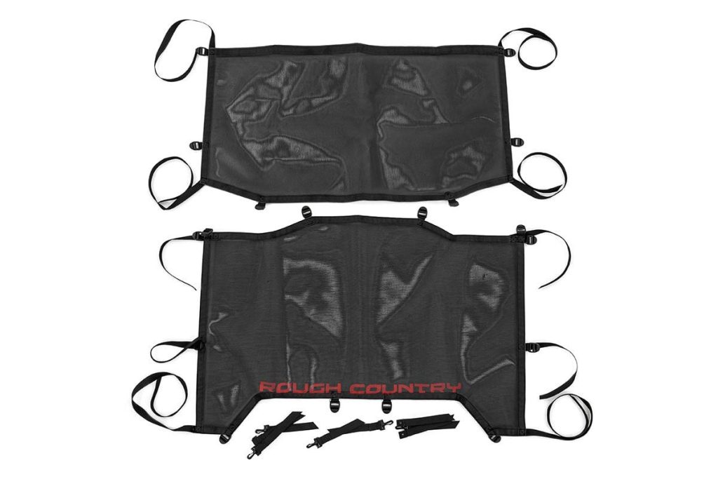Rough Country Mesh Bikini Top Plus Black Jeep Wrangler JL (21-23)/Wrangler Unlimited (18-23)