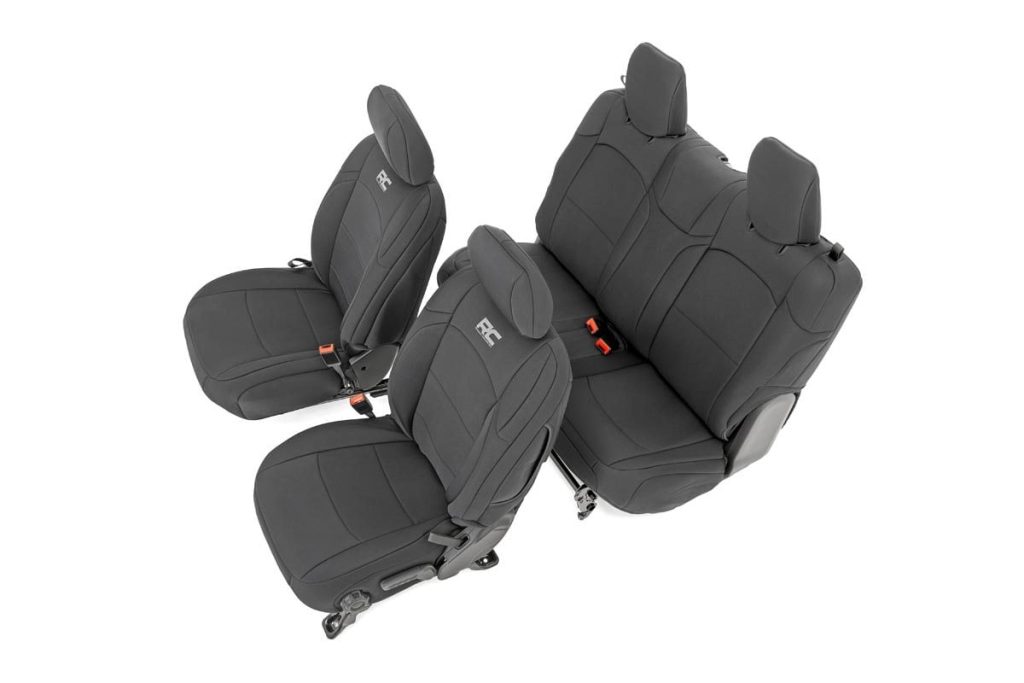 Rough Country Seat Covers Front and Rear Jeep Wrangler JL 4WD (2018-2026)