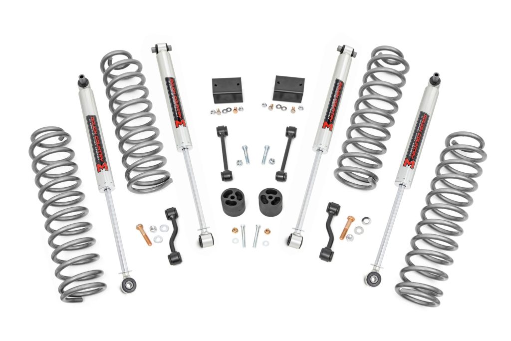 Rough Country 2.5 Inch Lift Kit Coils M1 Jeep Wrangler Unlimited 4WD (2018-2023)