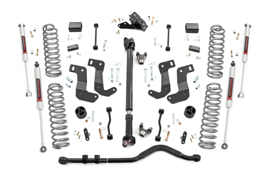 Rough Country 3.5 Inch lift Kit C/A Drop FR D/S M1 Jeep Wrangler Unlimited (18-23)