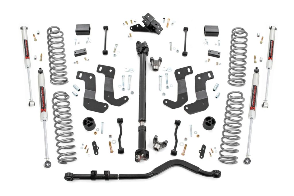 Rough Country 3.5 Inch Lift Kit C/A Drop FR D/S M1 Jeep Wrangler Unlimited (24-26)