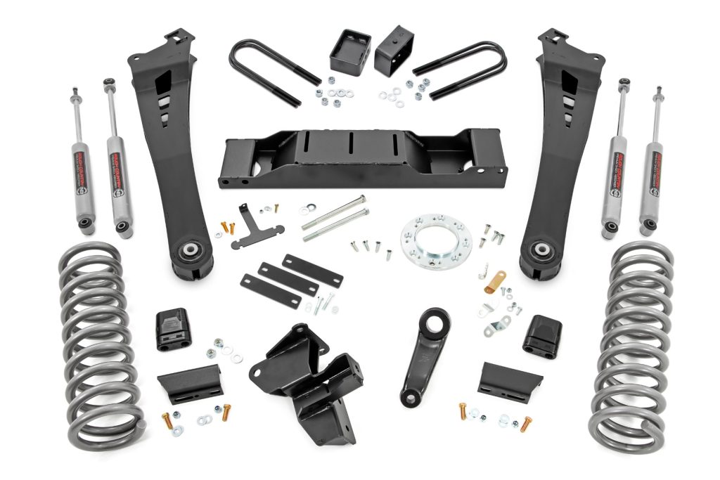 Rough Country 5 Inch Lift Kit Diesel AISIN Ram 3500 4WD (2019-2024)