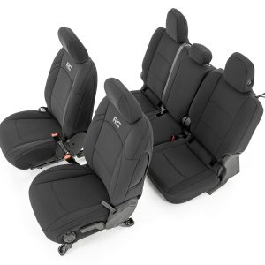 Rough Country Seat Covers Front and RR No Cup Holder Jeep Gladiator JT 4WD (2020-2026)