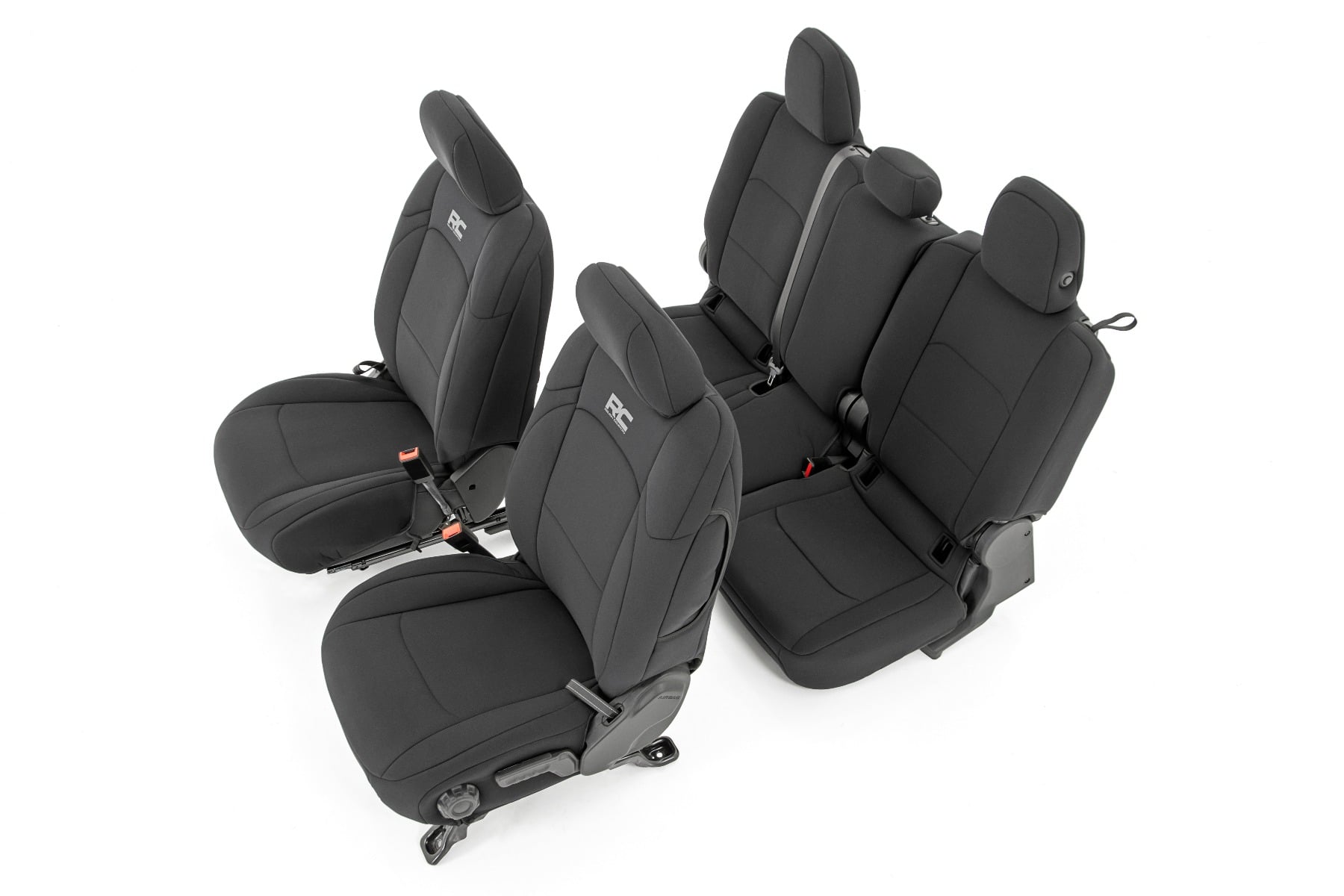 Rough Country Seat Covers Front and RR w/ Cup Holder Jeep Gladiator JT 4WD (2020-2026)