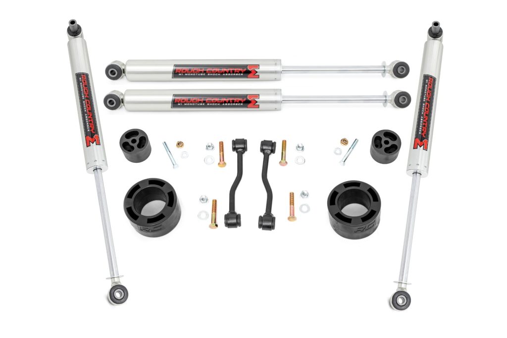 Rough Country 2.5 Inch Leveling Kit Spacers M1 Jeep Gladiator JT 4WD (2020-2023)