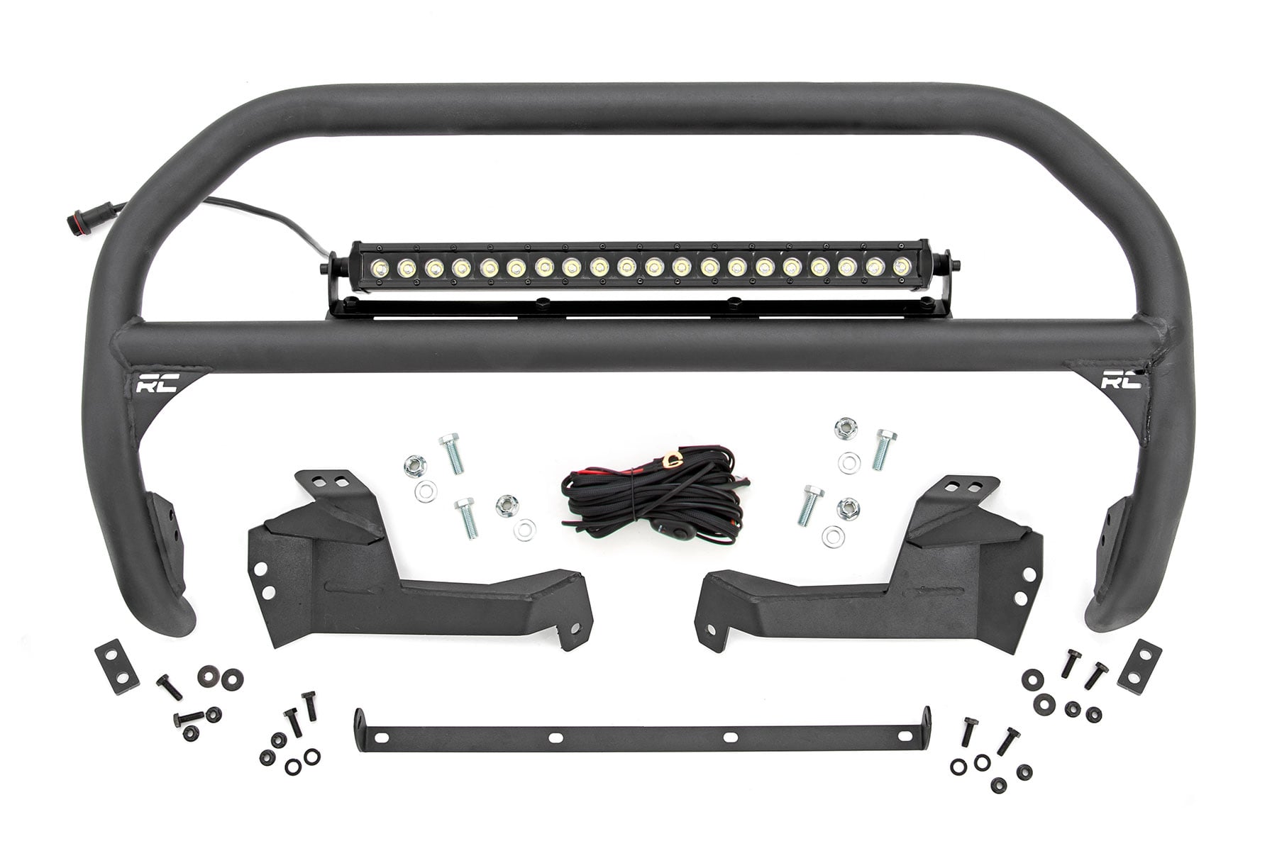 Rough Country Nudge Bar 20 Inch Black Single Row LED Ford Bronco Sport 4WD (2021-2024)