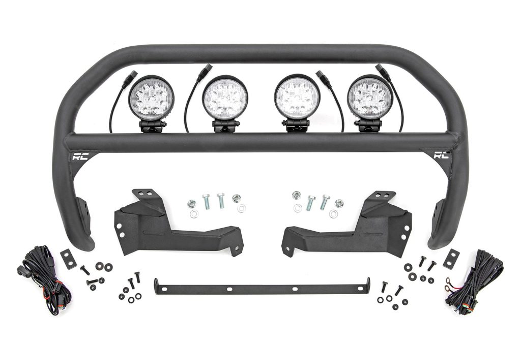 Rough Country Nudge Bar 4 Inch Round Led (x4) Ford Bronco Sport 4WD (2021-2024)