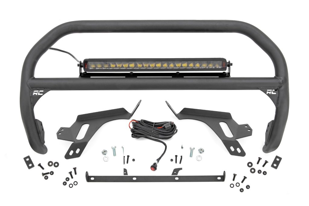 Rough Country Nudge Bar w/ Tow Hooks Spectrum Series LED Ford Bronco Sport 4WD (21-24)