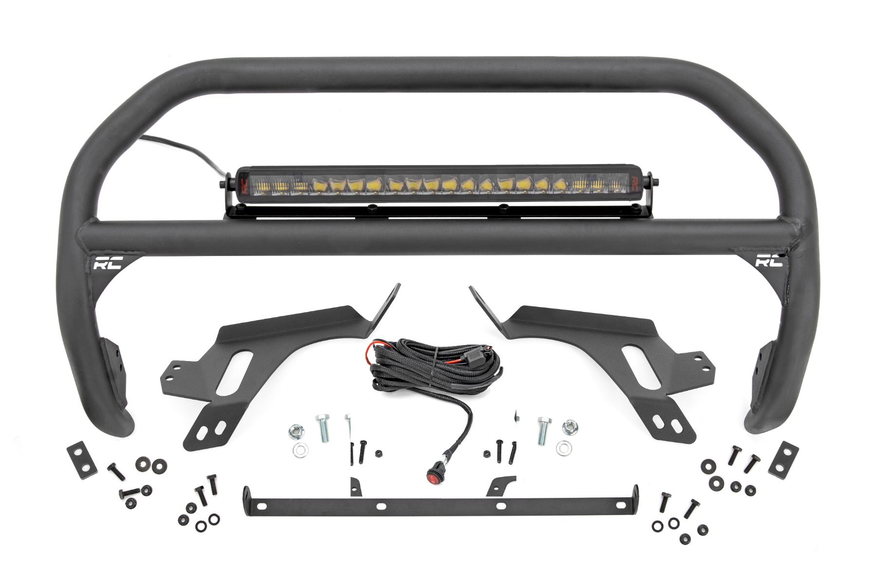 Rough Country Nudge Bar w/ Tow Hooks Spectrum Series LED Ford Bronco Sport 4WD (21-24)