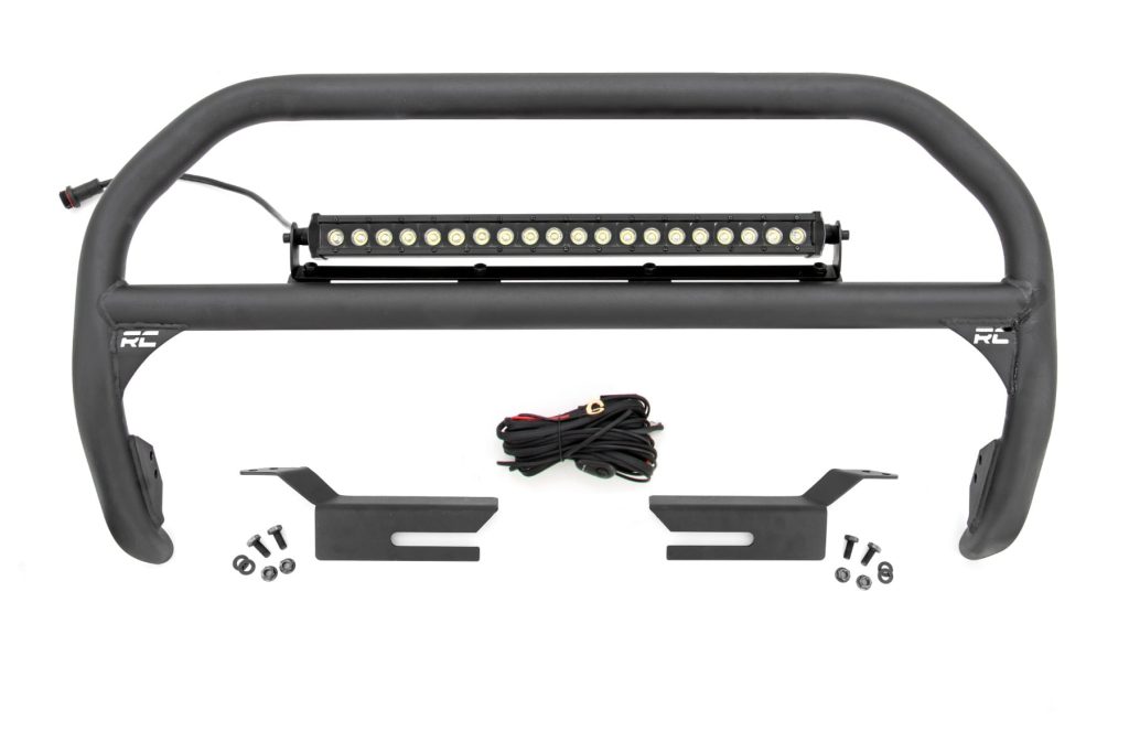 Rough Country Nudge Bar 20 Inch Black Single Row LED Ford Bronco 4WD (2021-2026)