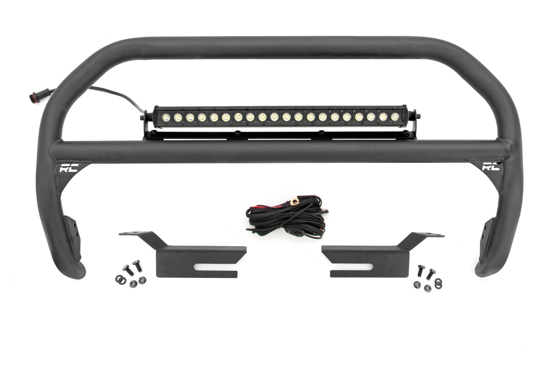 Rough Country Nudge Bar 20 Inch Black Single Row LED Ford Bronco 4WD (2021-2026)