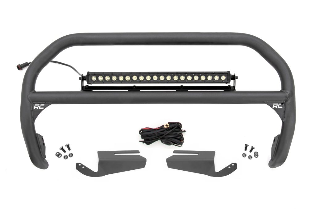 Rough Country Nudge Bar 20 Inch Black Single Row LED OE Modular Steel Ford Bronco (21-26)
