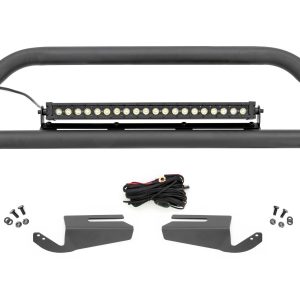 Rough Country Nudge Bar 20 Inch BLK DRL Single Row LED OE Modular Steel Ford Bronco (21-26)
