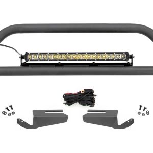 Rough Country Nudge Bar 20 Inch Chrome Single Row LED OE Modular Steel Ford Bronco (21-26)