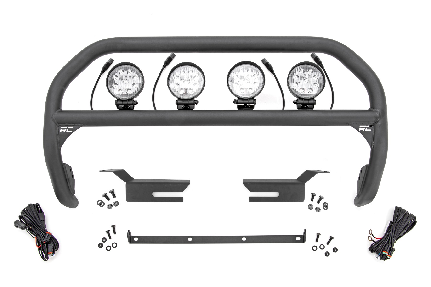 Rough Country Nudge Bar 4 Inch Round Led (x4) Ford Bronco 4WD (2021-2026)