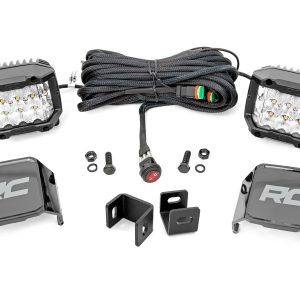Rough Country LED Light Kit Ditch Mount 3β³ OSRAM Wide Toyota Tundra 2WD/4WD (22-26)