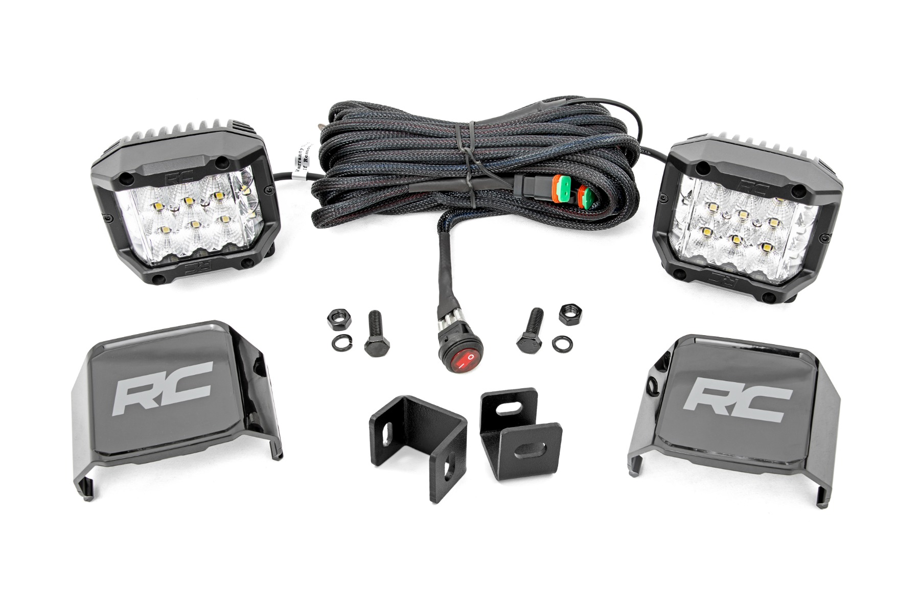 Rough Country LED Light Kit Ditch Mount 3β³ OSRAM Wide Toyota Tundra 2WD/4WD (22-26)
