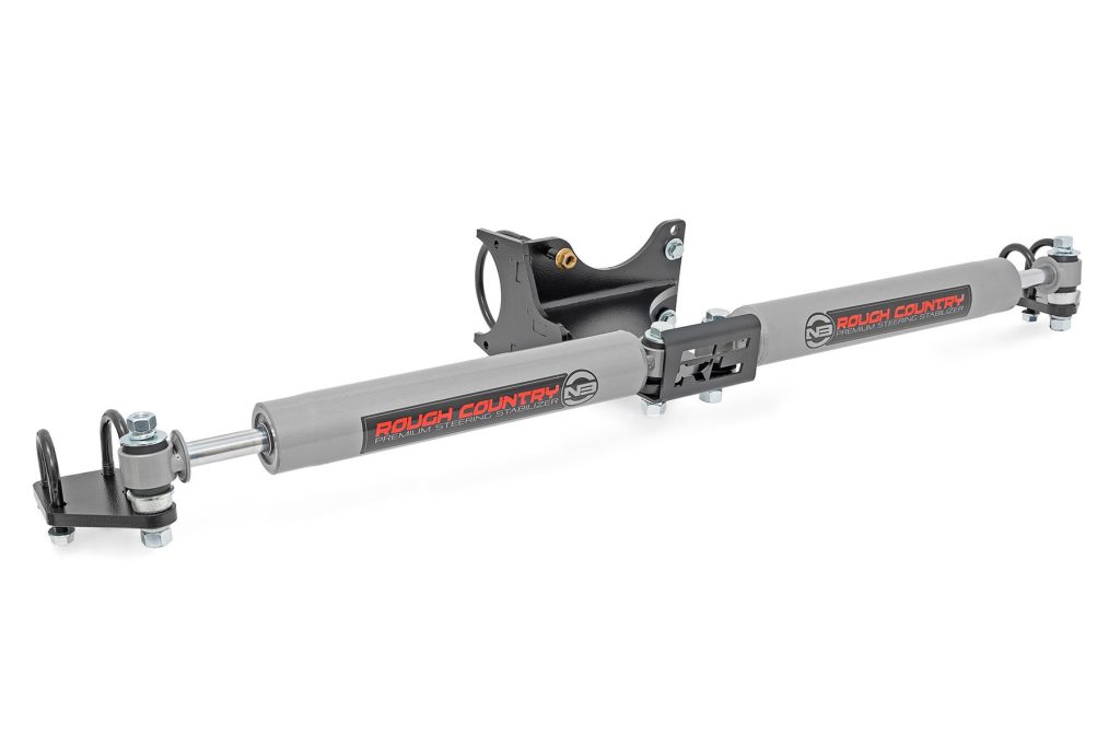 Rough Country N3 Steering Stabilizer Dual 2-8 Inch Lift Ford F-250/F-350 Super Duty (05-24)