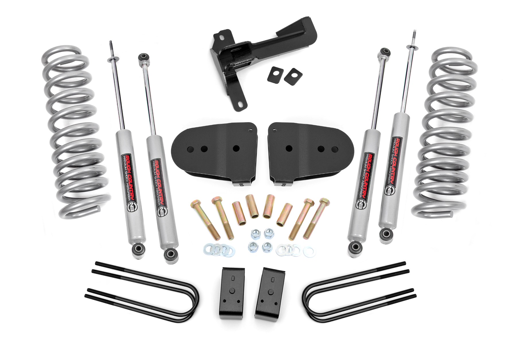 Rough Country 3 Inch Lift Kit N3 Front Diesel Coils Ford F-250 Super Duty 4WD (23-26)