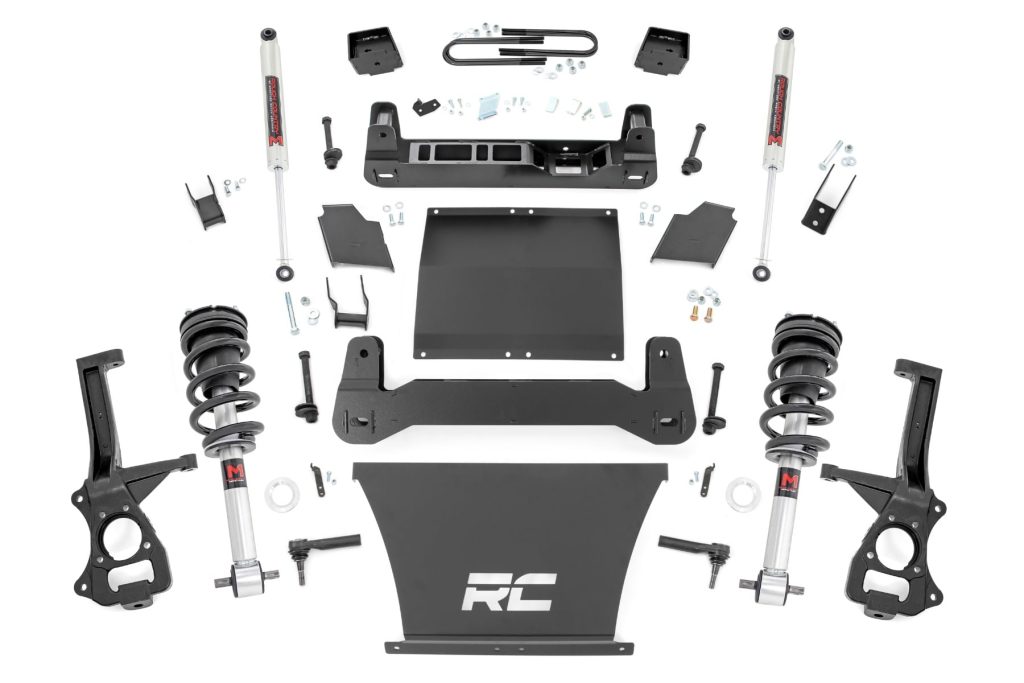 Rough Country 6 Inch Lift Kit Mono Leaf Rear M1 Struts/M1 Chevy Silverado 1500 (25-26)